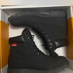 6in Timberland Black Helcor Leather Boots